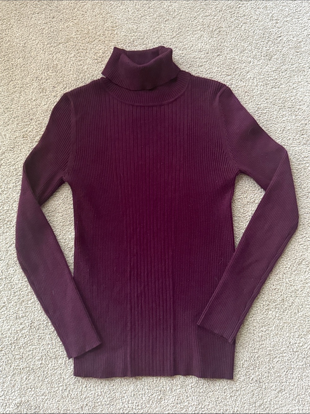 GNW Ribbed Turtleneck Sweater in Burgundy Plum!